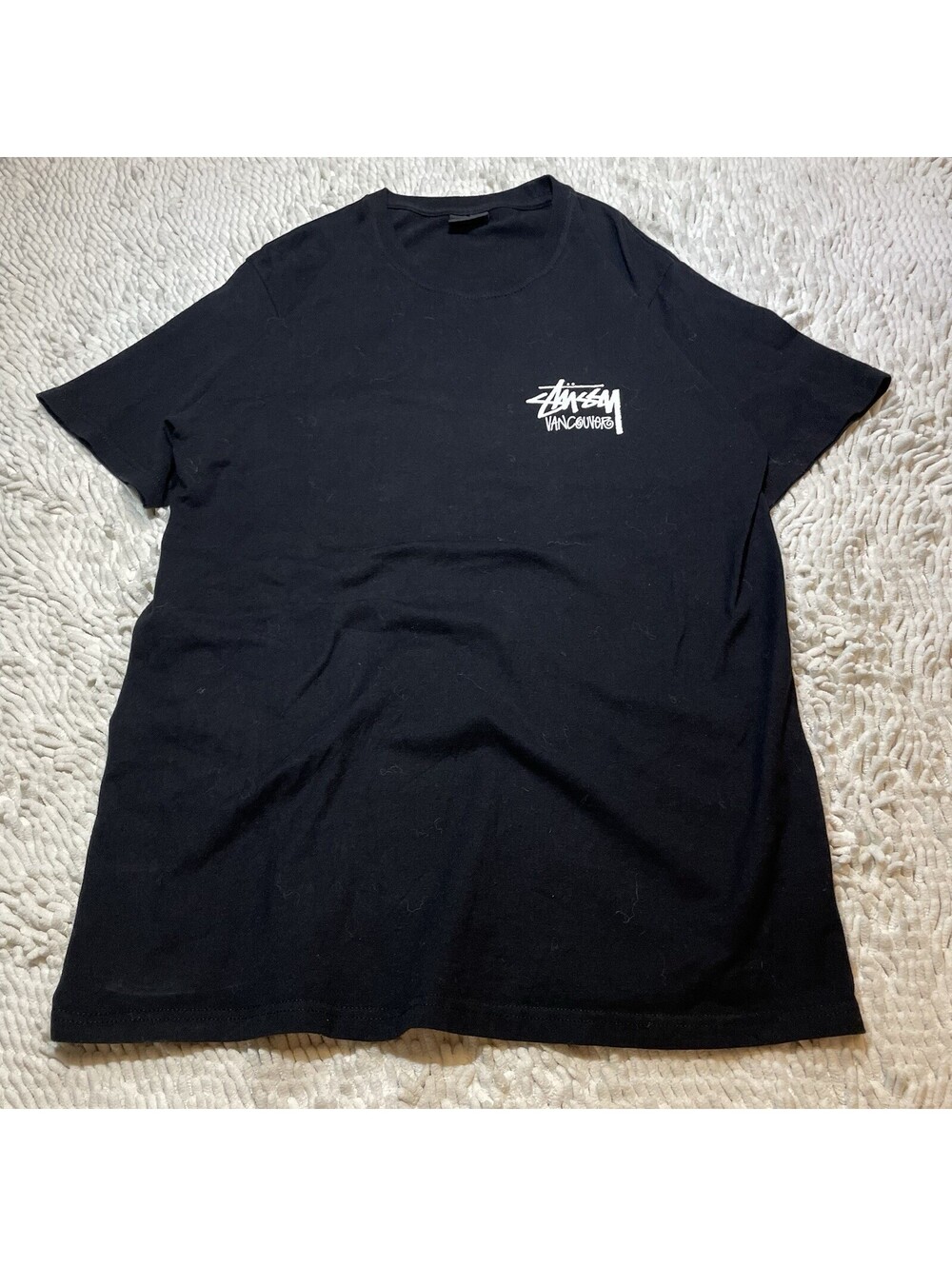 VTG Y2K Stüssy Vancouver Chapter T-Shirt Men’s Black Graphic Tee Size M/L